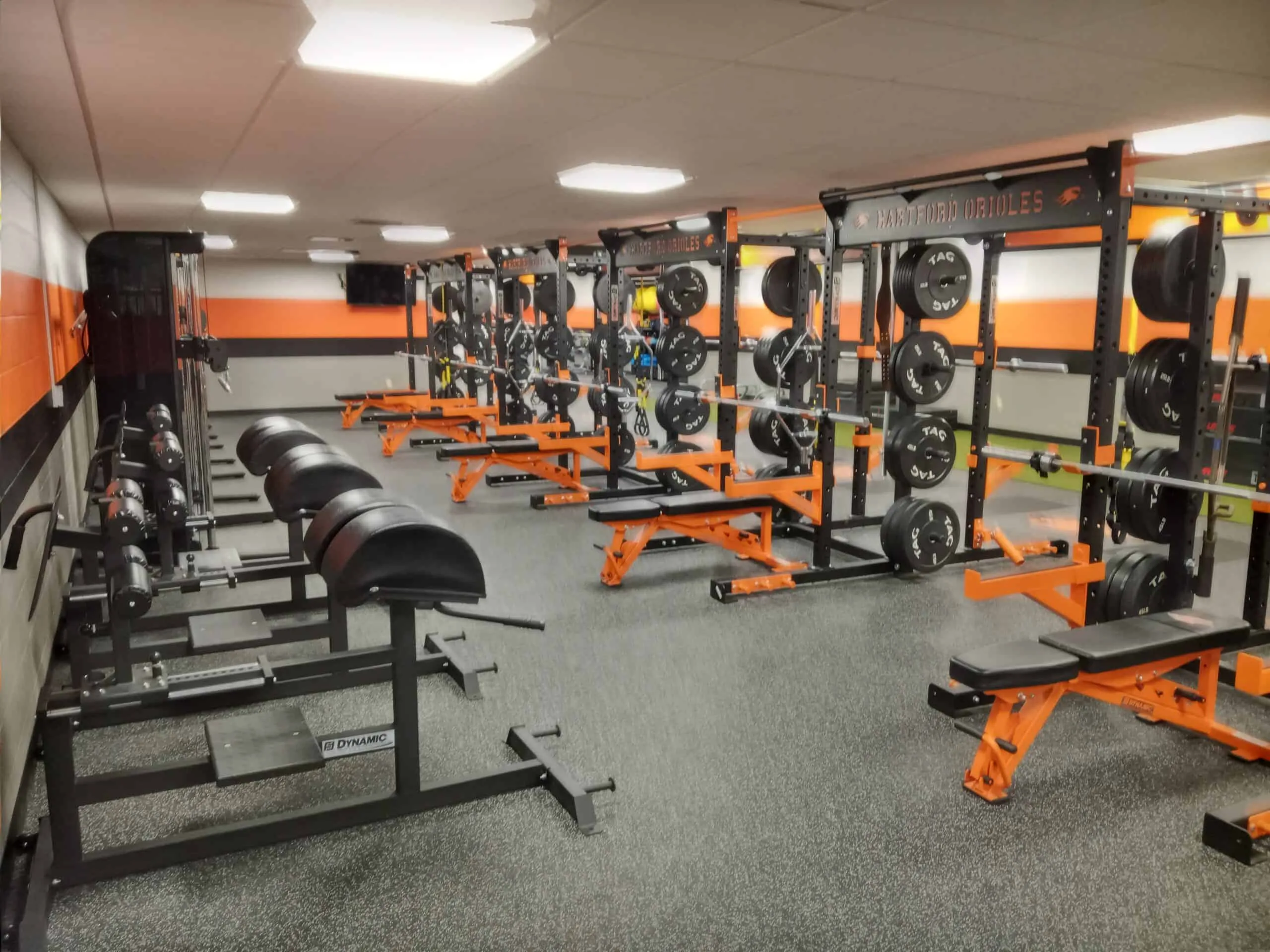 Renovated school fitness room