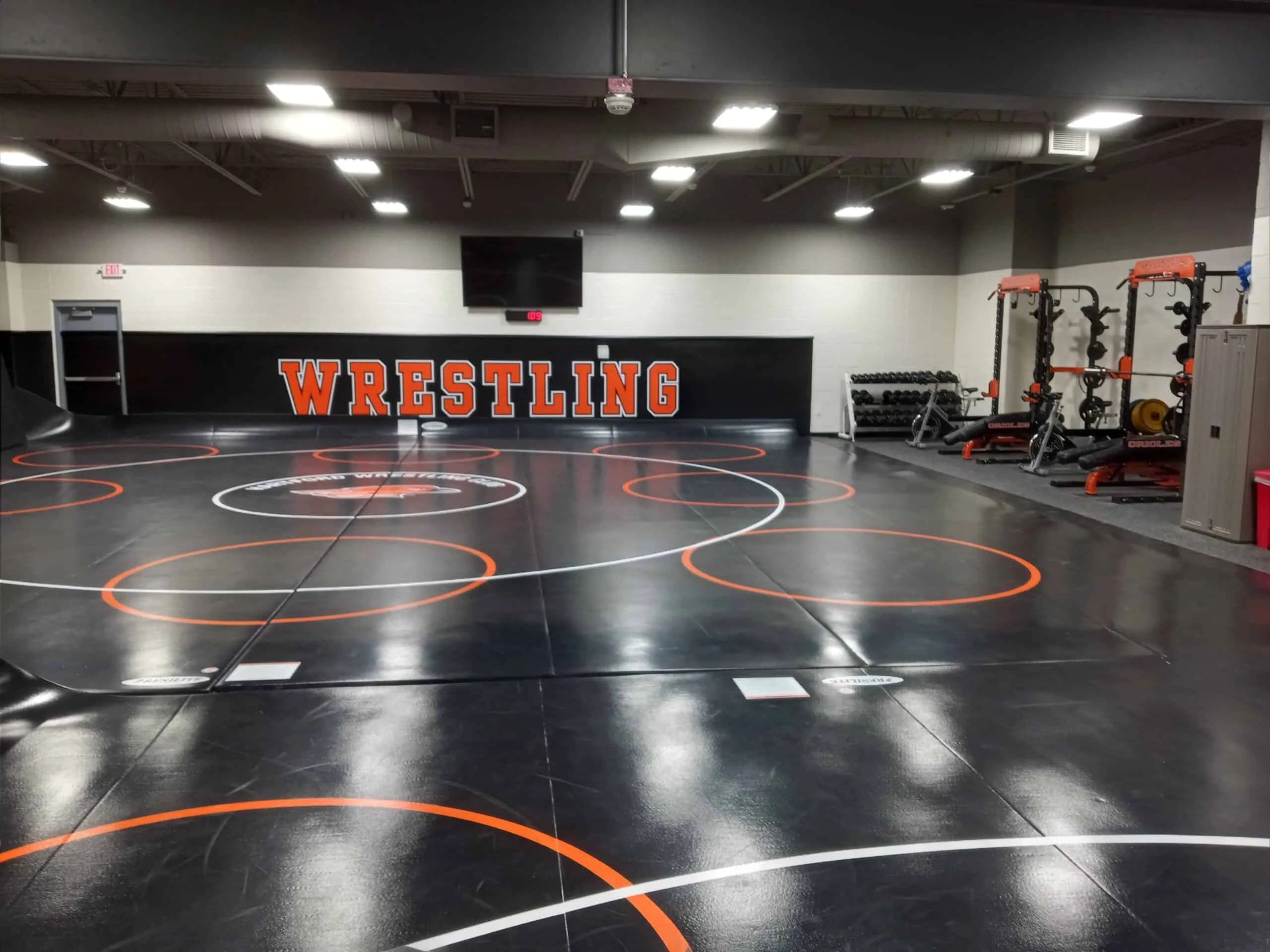 School wrestling room