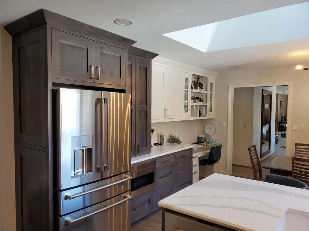 Kitchen with built-in desk nook